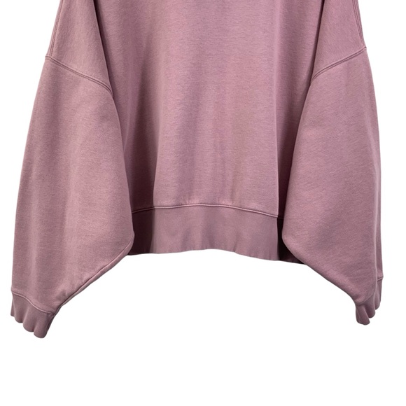 ADIDAS ORIGINALS Size XL Sweatshirt Cropped Loose Fit Magic Mauve Oversized C18 - Picture 4 of 10
